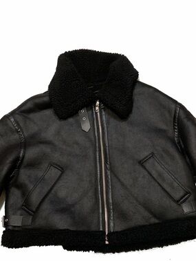 Zara Black Shearling Jacket